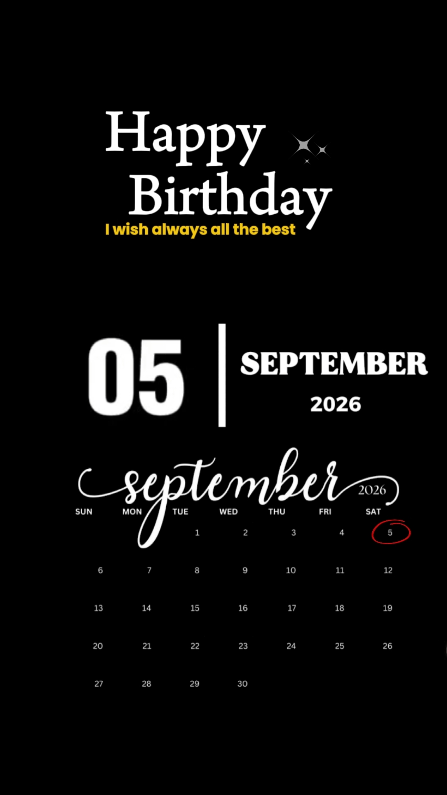 HBD 05 SEPTEMBER 