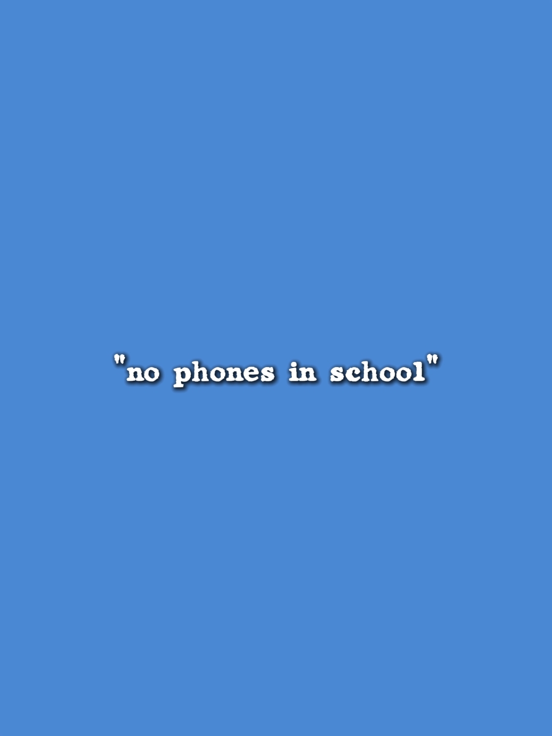 Pas de téléphone à l'école 