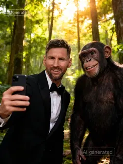 Chimpanzee selfie 