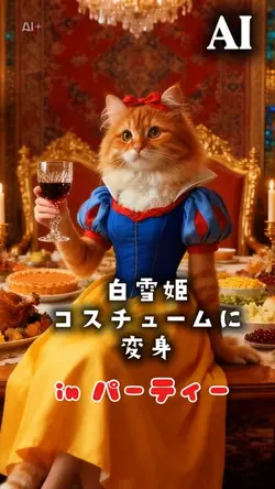 【AI】白雪姫コスチュームinパーティー