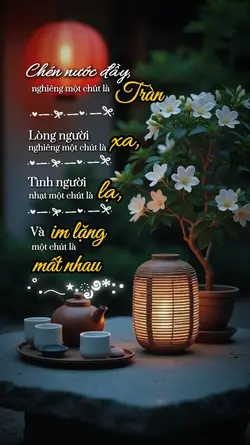 Chén nước đầy