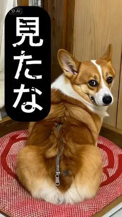 背中にチャックが…