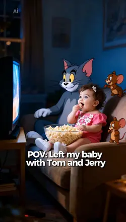 Baby with TomNJerry