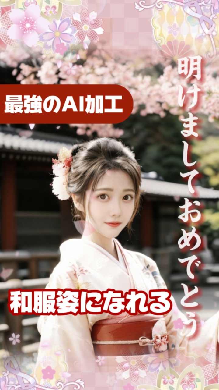 最強のAI加工で和服姿になれるテンプレ！