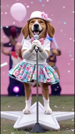 Dog is singing