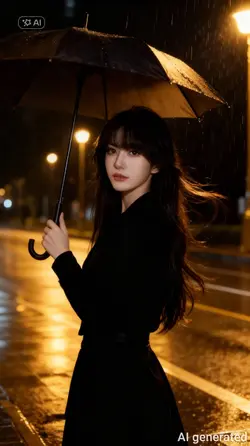 Ảnh AI cầm ô che