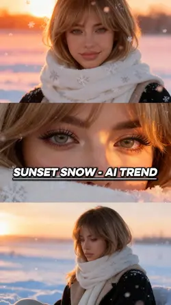Sunset Snow - AI
