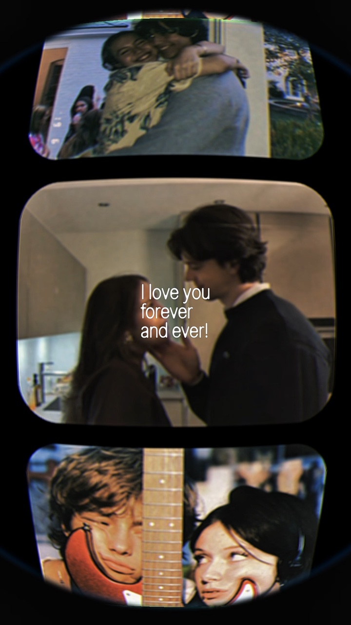 retro couple frame