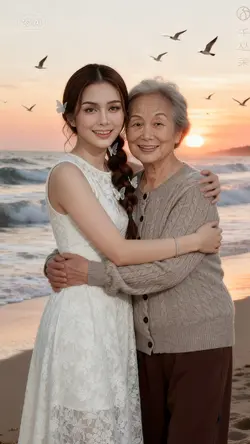 ai hugging mother 