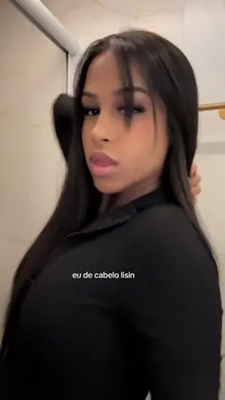 eu de cabelo liso