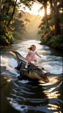 Crocodile riding🐊 