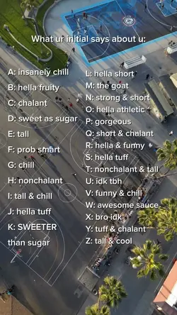 Your Initial = U