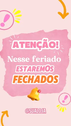 Aviso de feriado