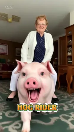 riding a pig