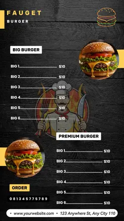 Menu Burger Simple