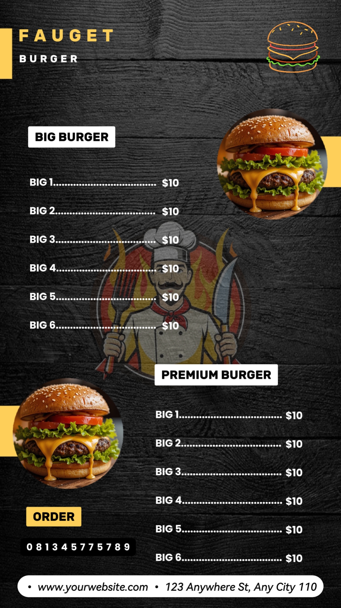 Menu Burger Simple