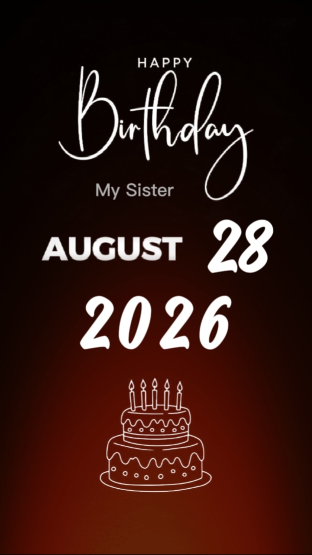 hbd sister 28 august