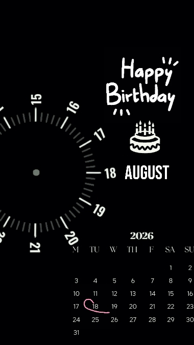 bday 18 august 2026