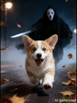 ハロウィンの犬