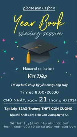 THIỆP MỜI KỶ YẾU🌷