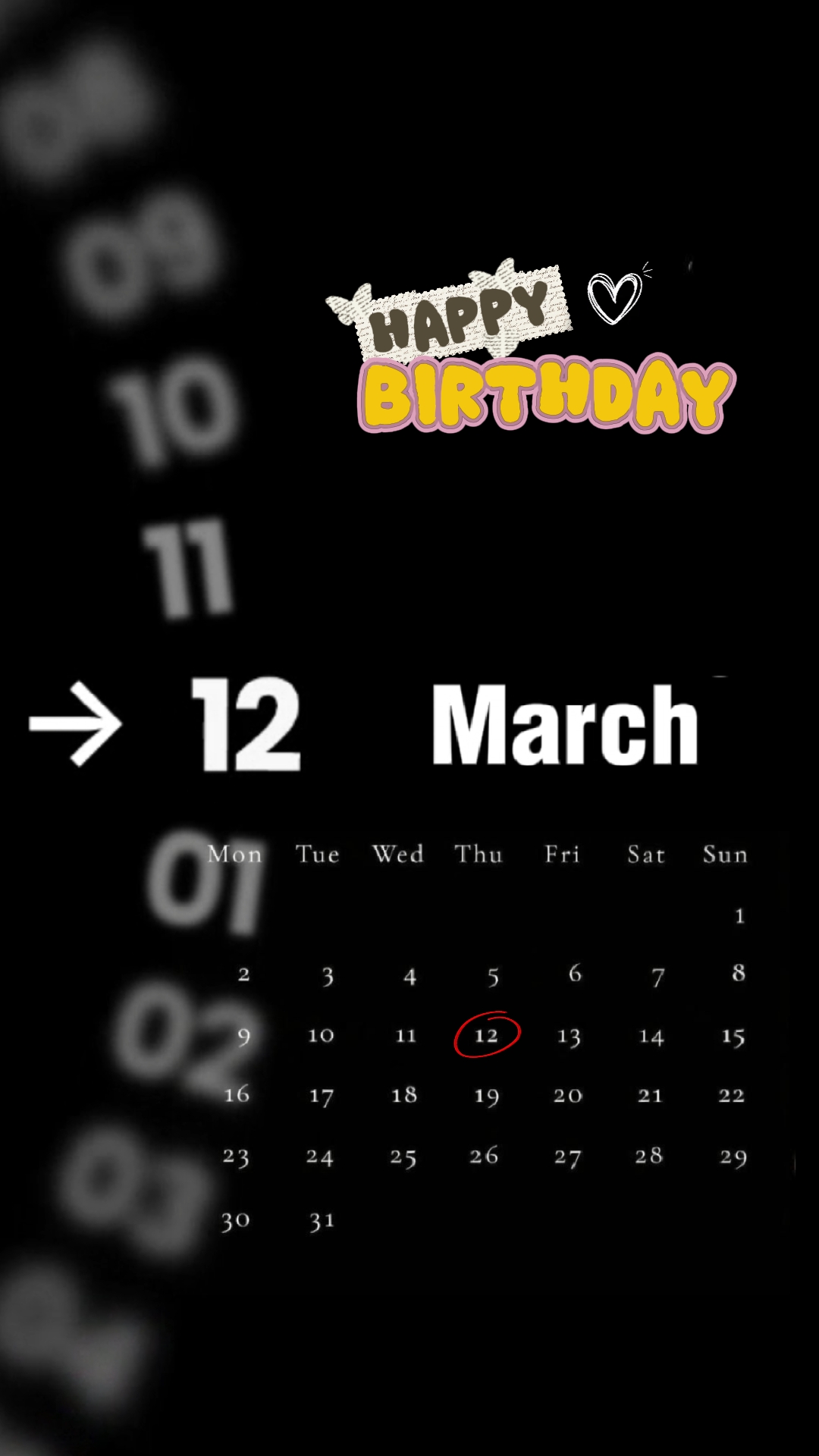 HBD 12 MARCH 