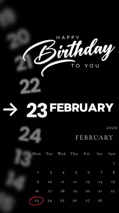 BIRTHDAY 23 FEBRUARY