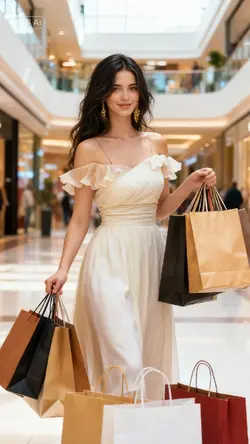 shopping at the mall