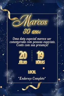 Convite Masculino 