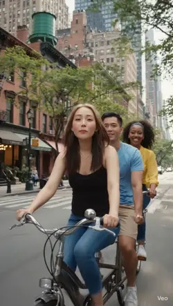 riding bicycle