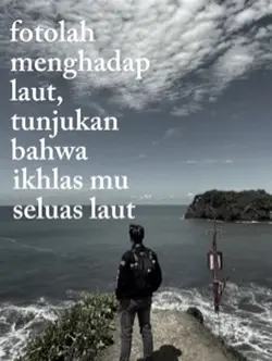 foto menghadap laut