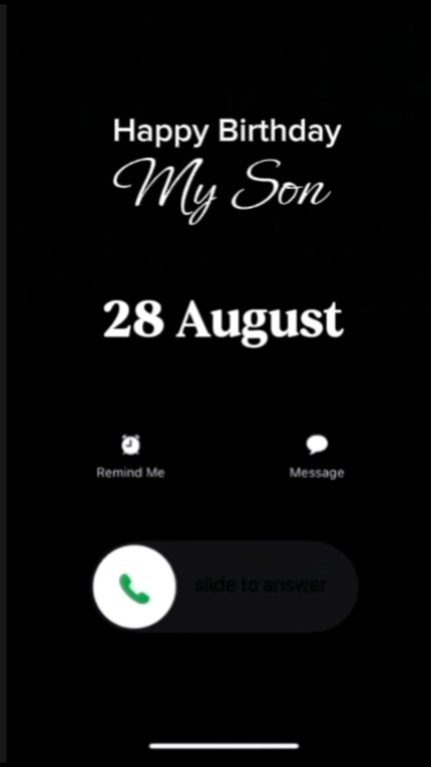 HBD Son 28 August