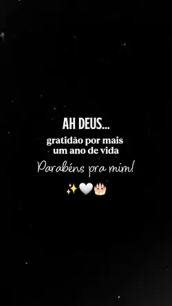 Parabéns pra mim
