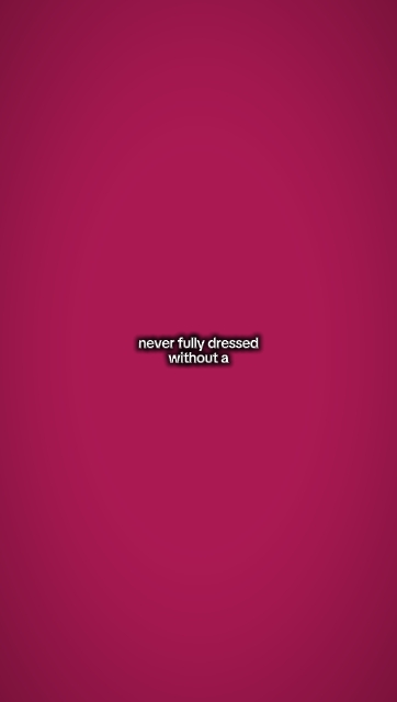 Never fully dressed 