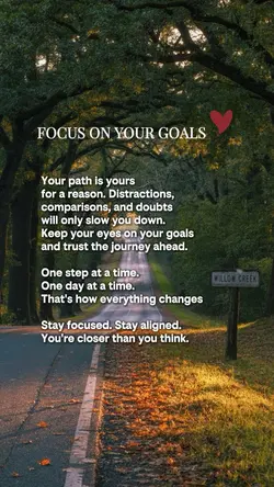 Focus on your goals