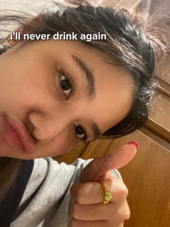 tidak akan pernah minum lagi