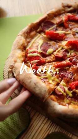 woahh perfect pizza