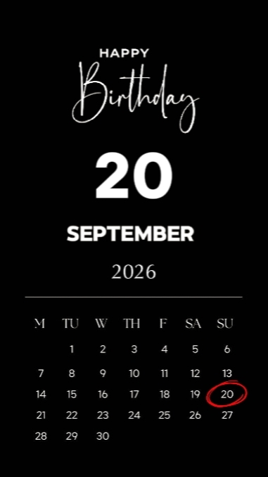 Birthday 20September