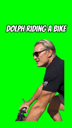 Dolph riding a bike