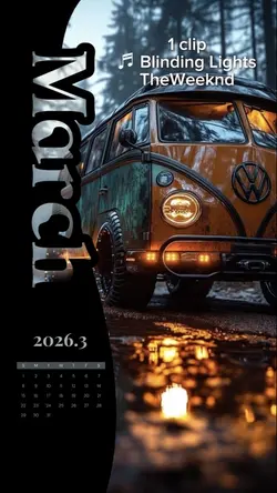 3月calendar②(black)