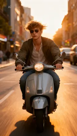 Ai Vespa motorbike 