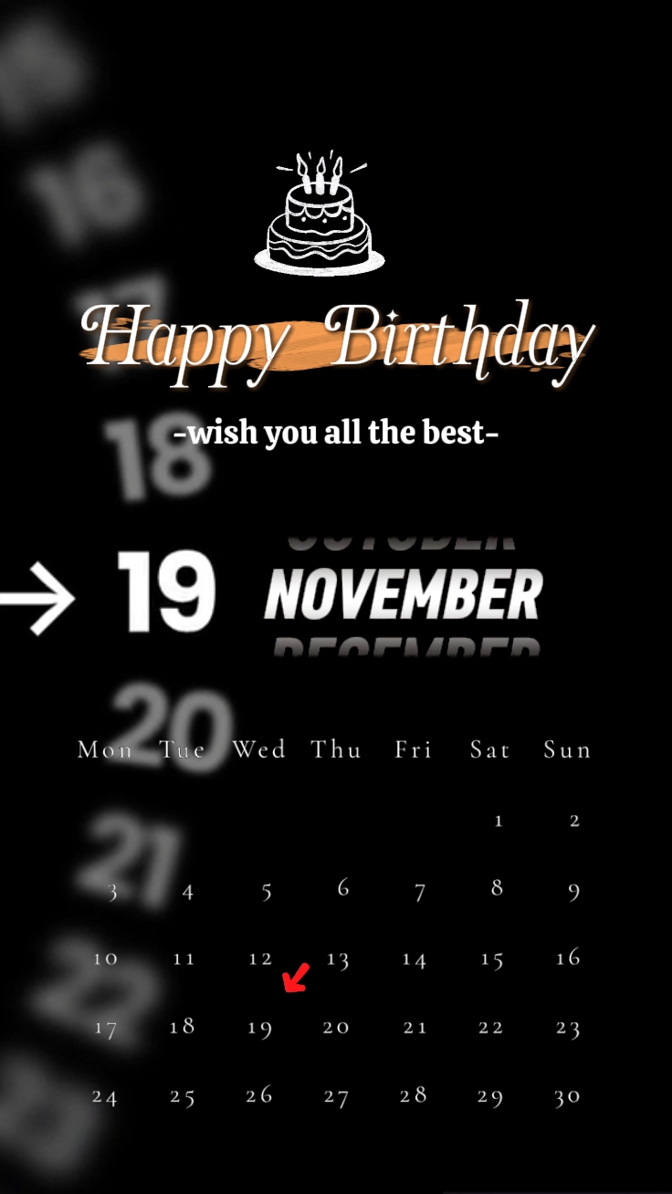 SELAMAT ULANG TAHUN 19 NOVEMBER