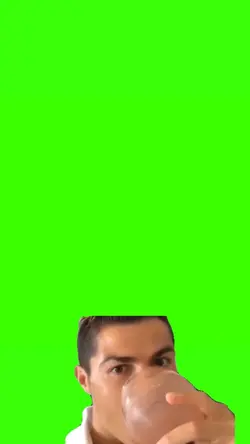 Ronaldo drinking