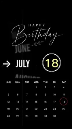 HBD 18 JULY 2026 