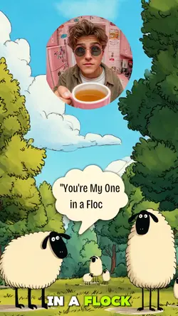 One in a Flock Sheep