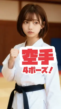 空手4ポーズ🥋🤛