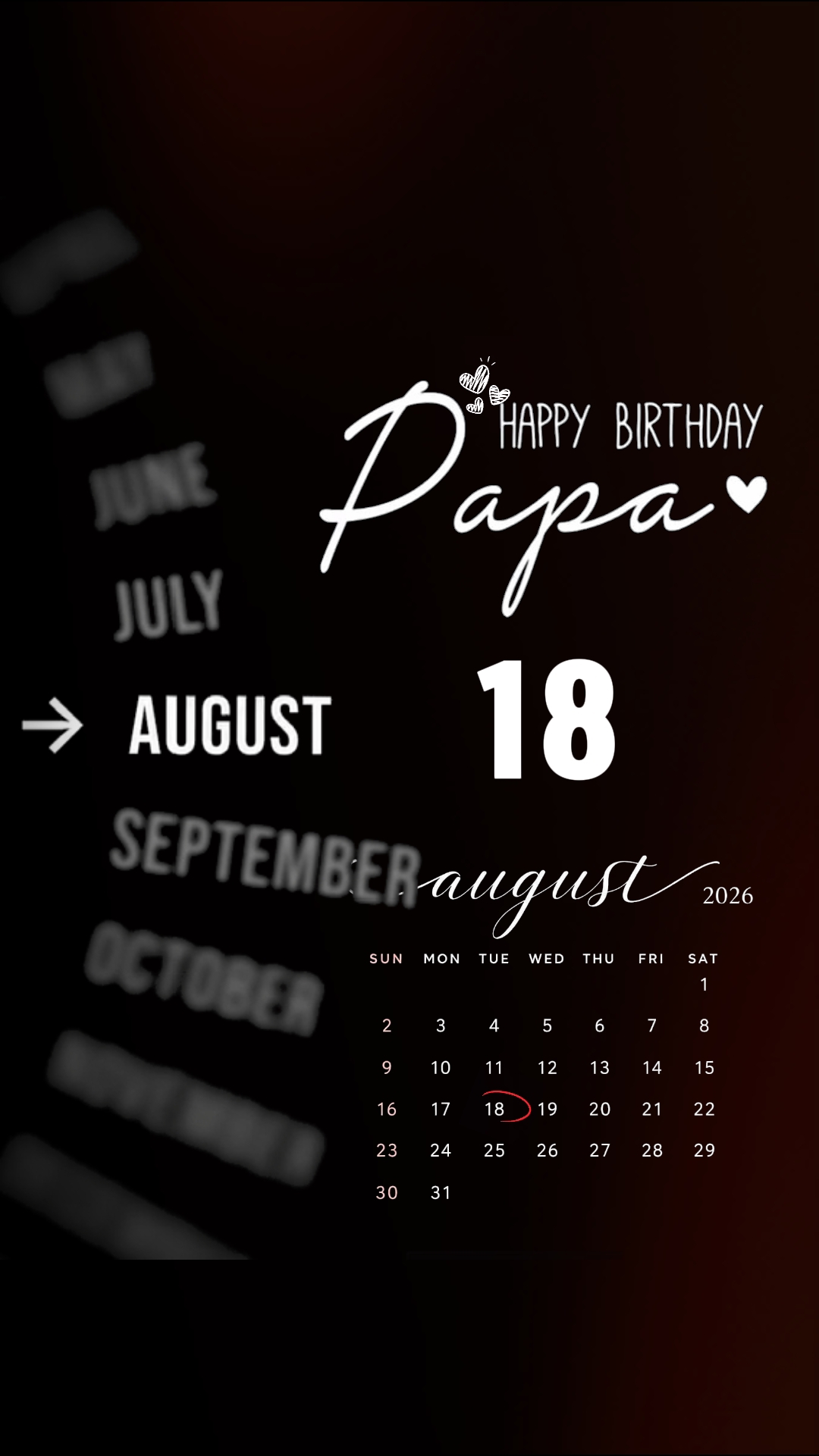 HBD DAD 18 AUGUST