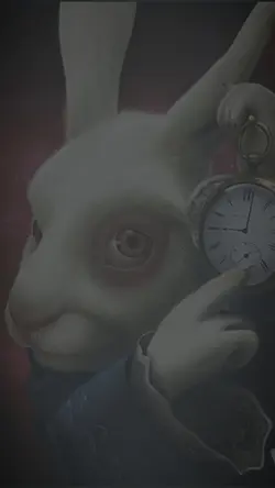 white rabbit w clock