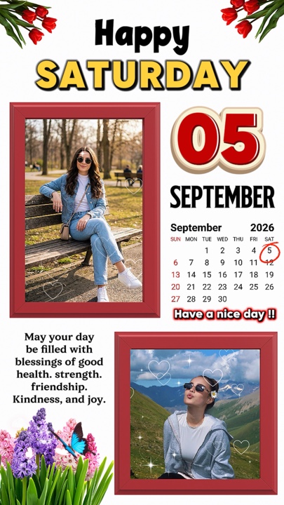 Saturday 5 Sept 2026
