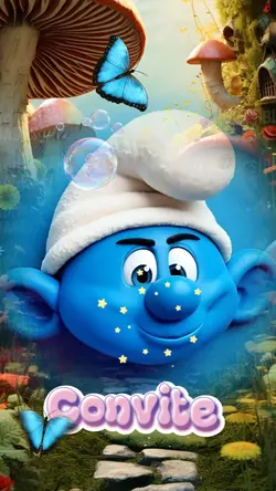 Convite Smurf 