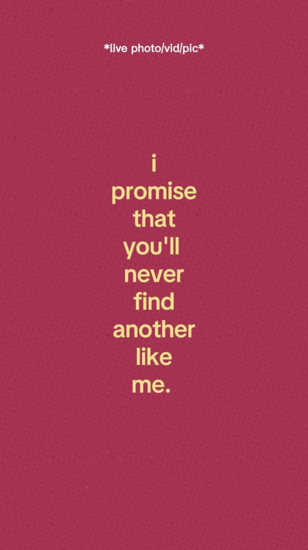 I Promise. 